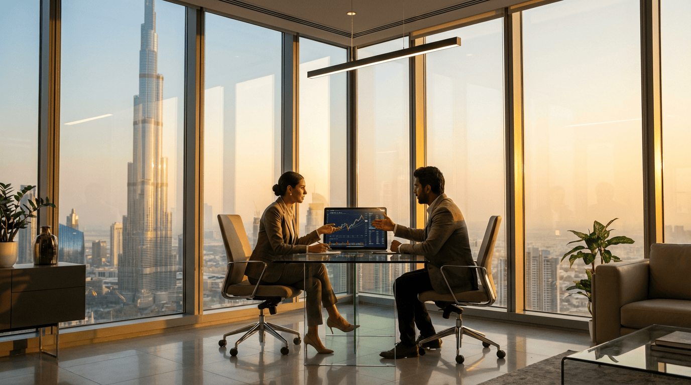 Schedule a one-on-one strategy session with Mitchell's Commercial Real Estate to discuss your requirements and explore tailored commercial opportunities in Dubai.