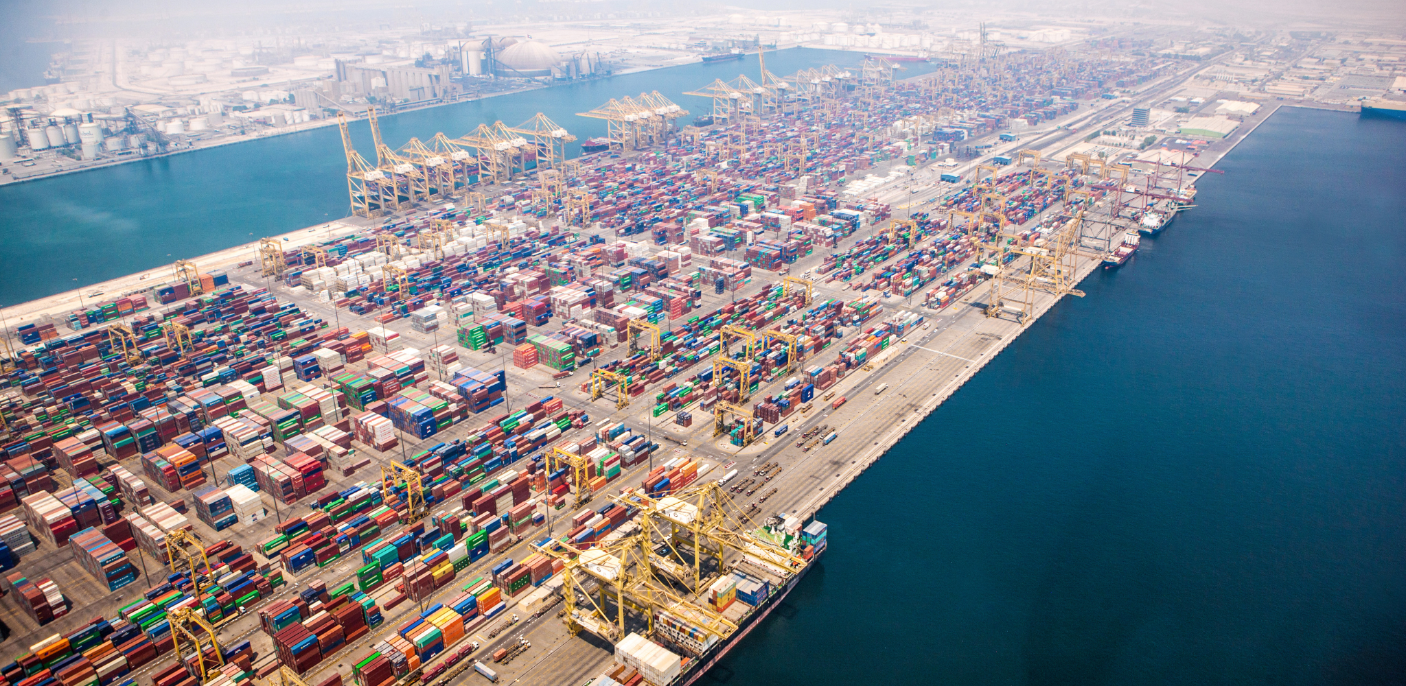 Jebel Ali port and free zone in Dubai