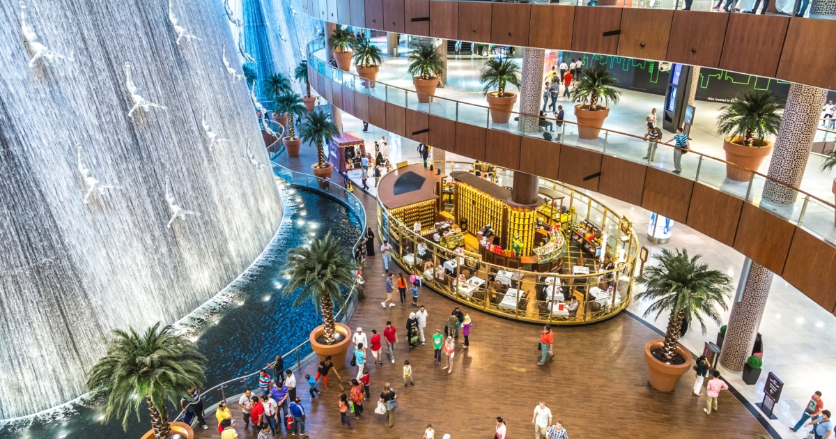 Shoppers shopping at Dubai Mall - the most visited place on the planet in 2024