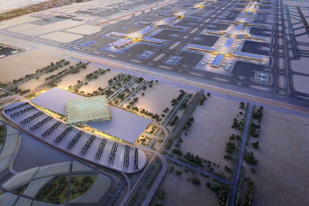 Al Maktoum International Airport (DWC) is set to become the world's largest international airport carrying over 250 million passengers annually.
