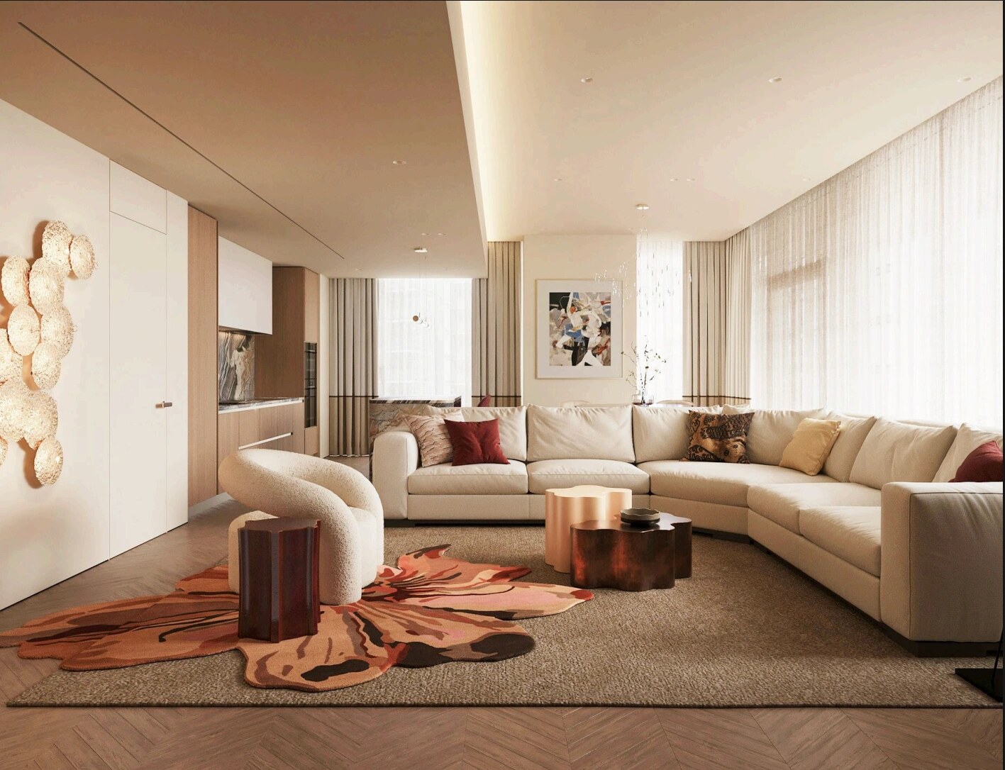 Four-Bedroom Apartment, Bluewaters Residences, Bluewaters Island