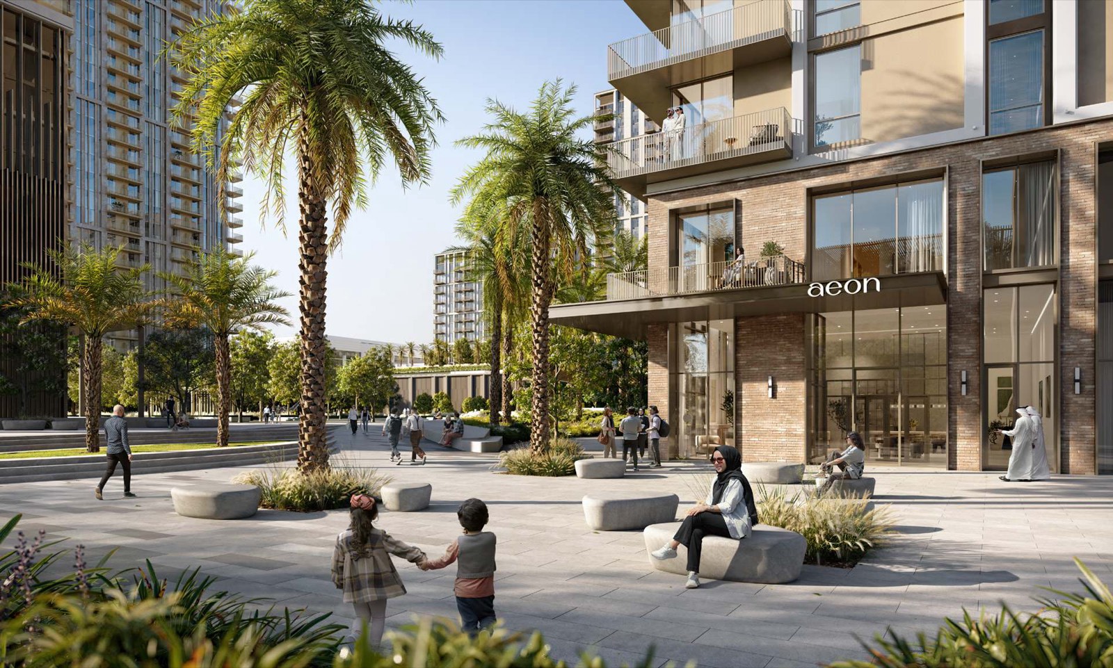 Entrance to Aeon — Dubai Creek Harbour — Mitchell's Commercial Real Estate