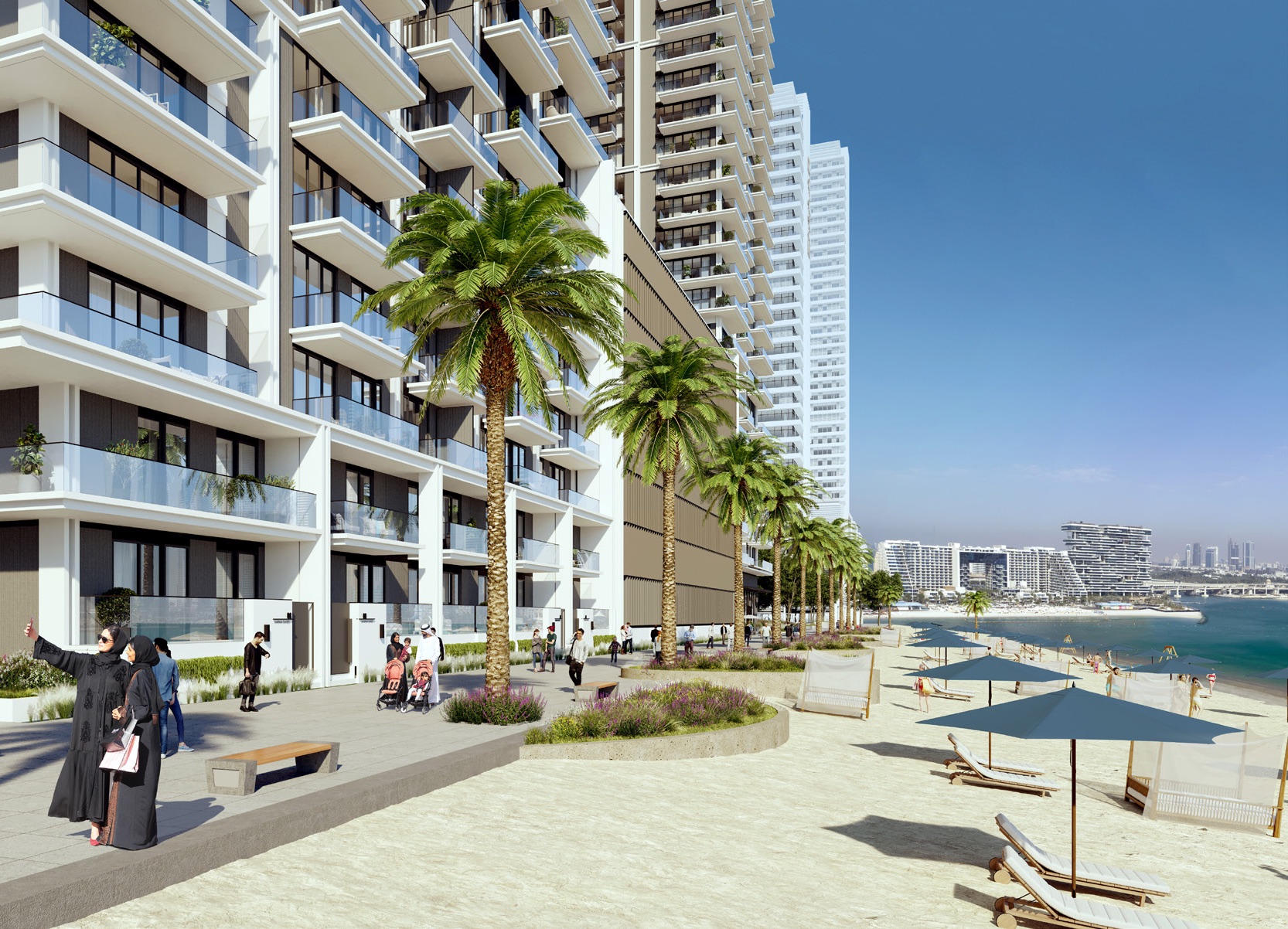 Street view of Beach Mansion — Emaar Beachfront — Mitchell's Commercial Real Estate