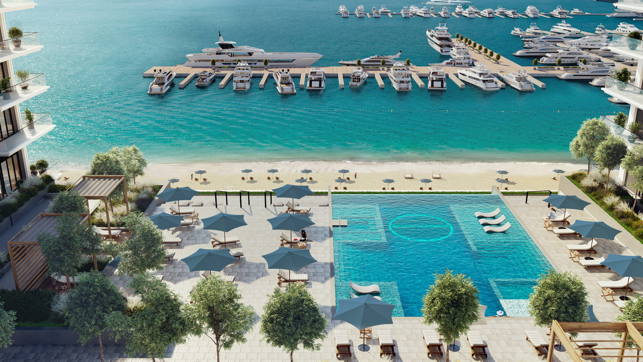 Pool at Beach Mansion — Emaar Beachfront — Mitchell's Commercial Real Estate