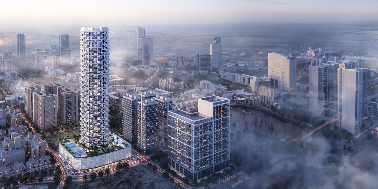 Binghatti Grove — Jumeirah Village Circle, view 1 — Mitchell's Commercial Real Estate