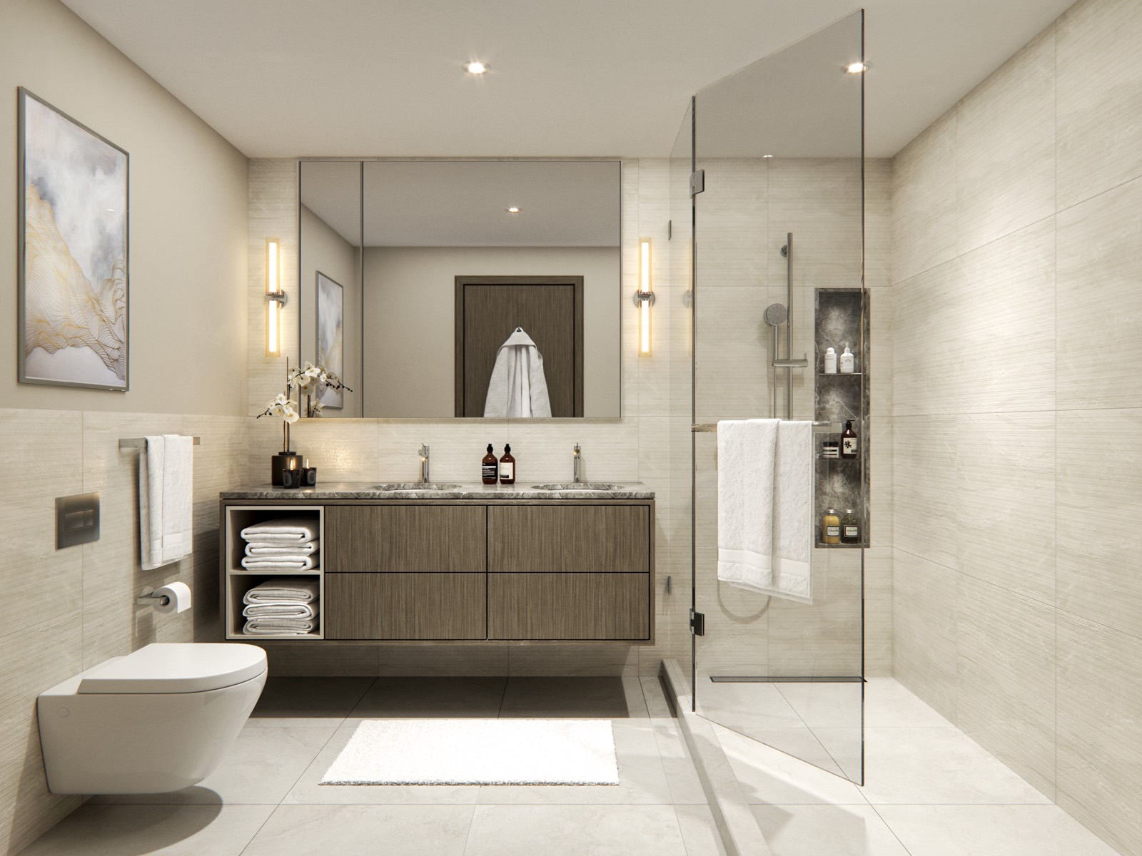 Bathroom at Grande Signature Residences — Downtown Dubai — Mitchell's Commercial Real Estate