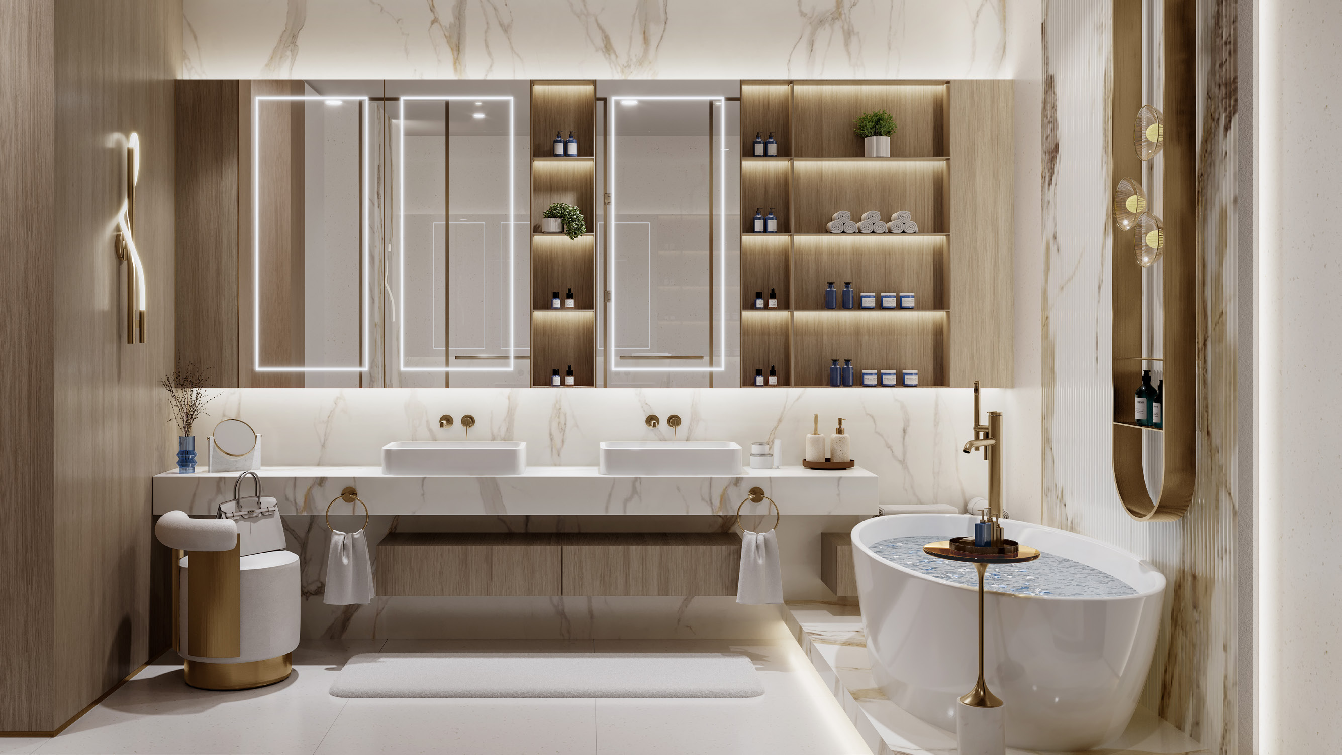 Bathroom at Sunset Bay Grand — Dubai Islands — Mitchell's Commercial Real Estate