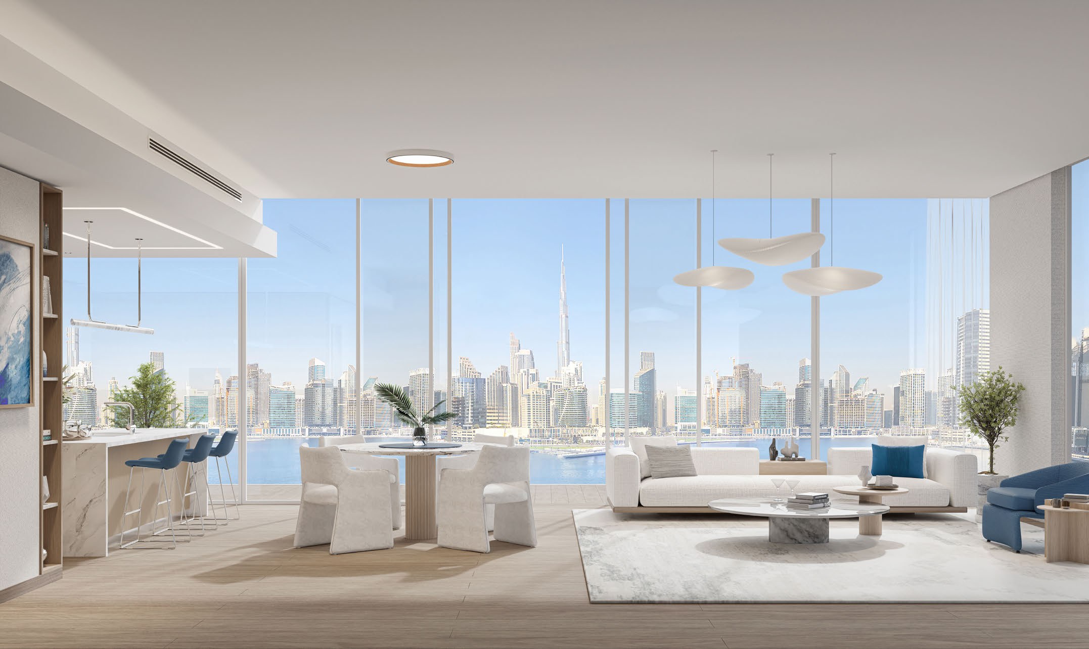 Living space at The Quayside — Business Bay — Mitchell's Commercial Real Estate