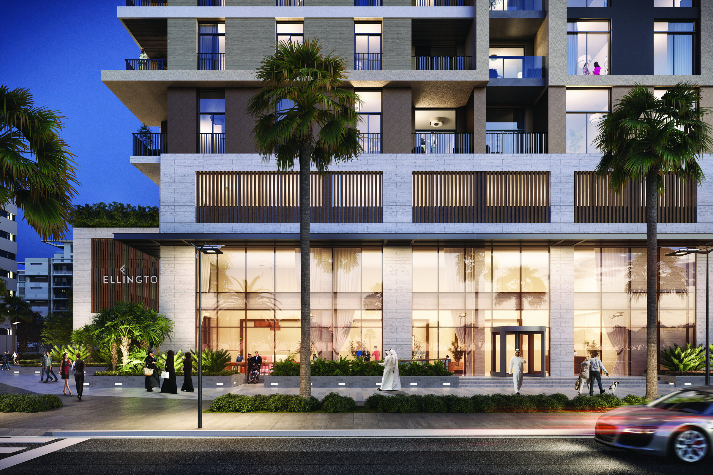 Street view of Wilton Terraces — Sobha Hartland — Mitchell's Commercial Real Estate