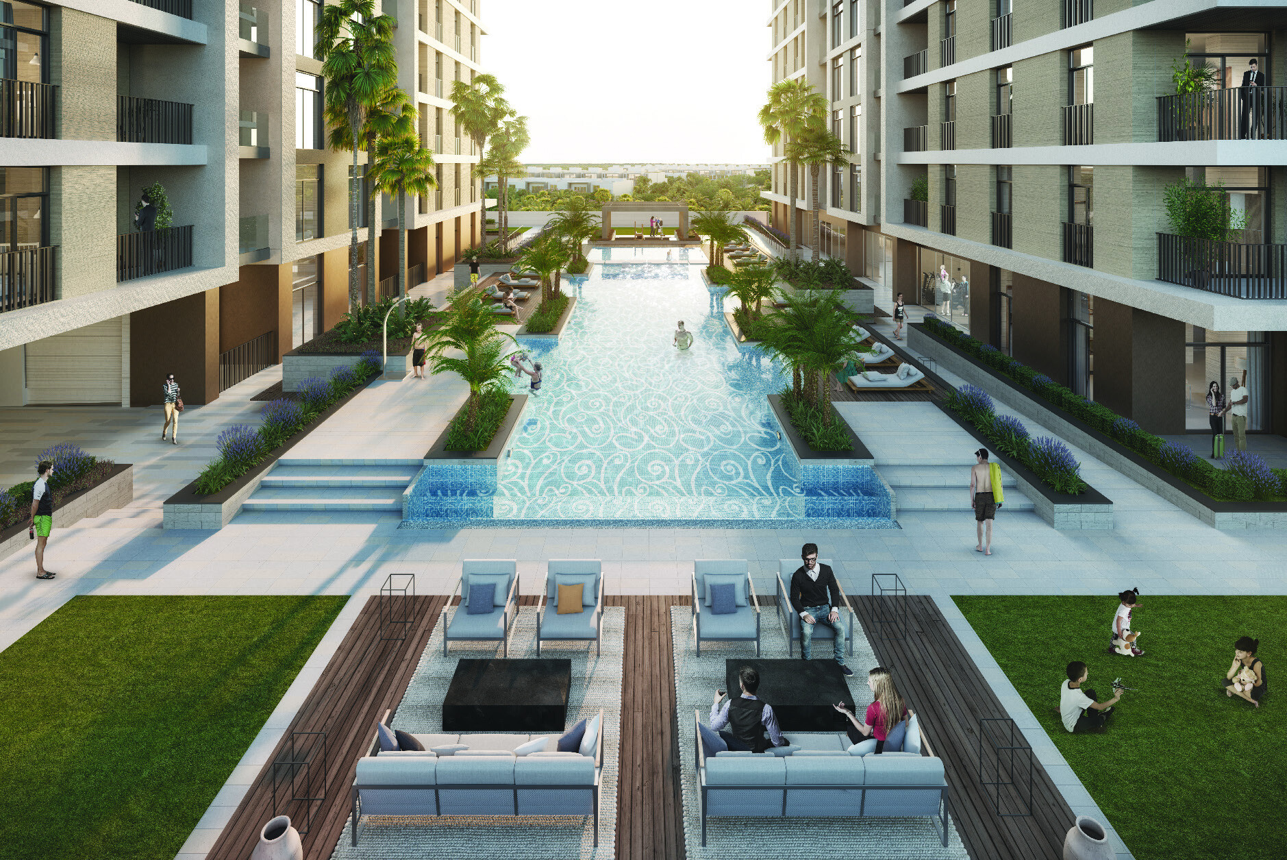 Pool at Wilton Terraces — Sobha Hartland — Mitchell's Commercial Real Estate