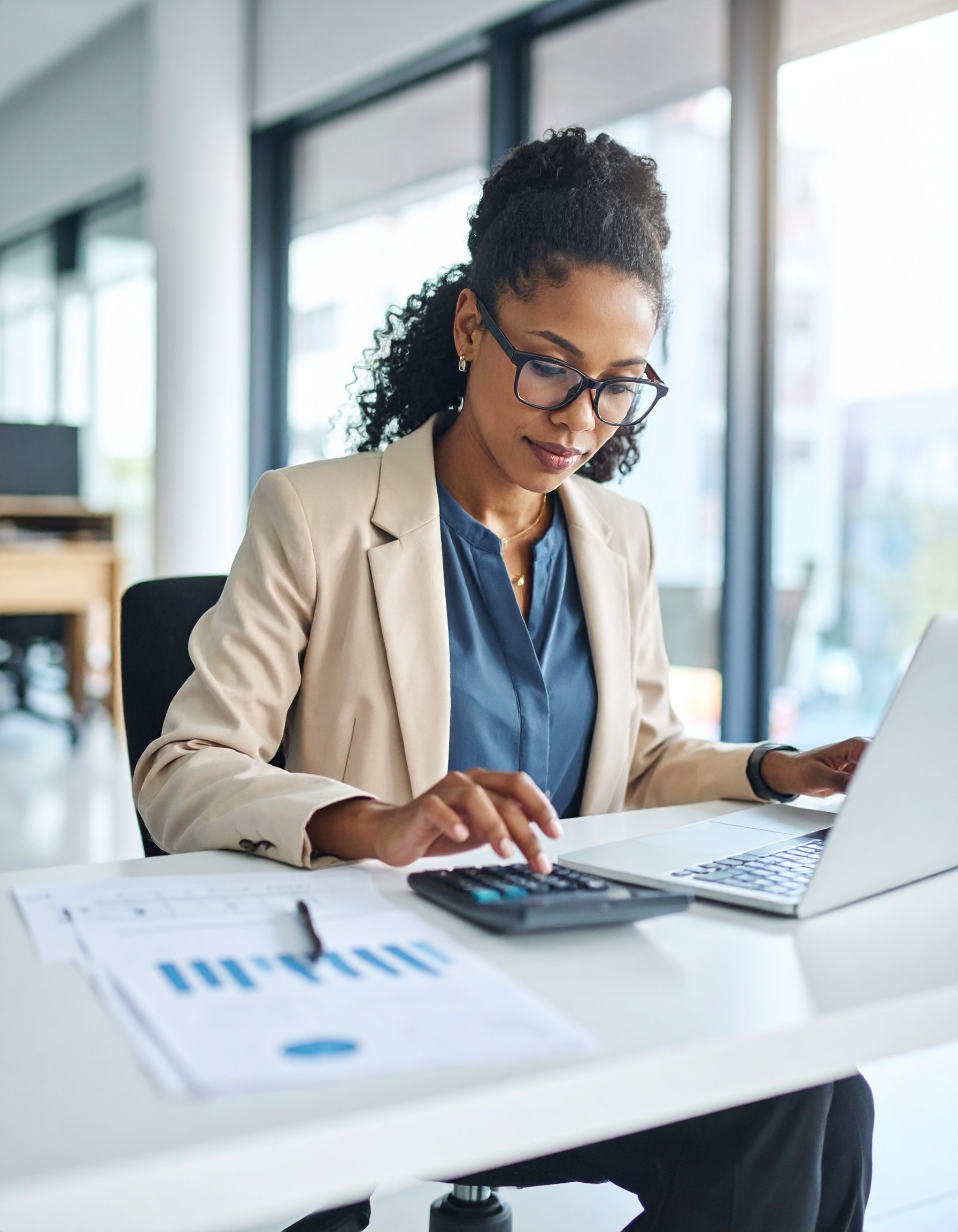 Working through a commercial property valuation with a calculator